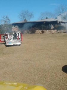 Authorities in Alabama say the fire that destroyed Roy Moore accuser Tina Johnson's house on Jan. 5, 2017, is being investigated as arson. (Credit: Tina Johnson via CNN)