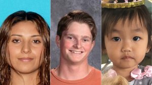 Left to right: Faviola Benitez Calderon, John "Jack" Cantin and Lydia Sutthithepa are shown in photos released by the Santa Barbara County Sheriff's Office on Jan. 15, 2018.