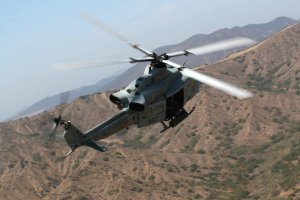 A UH-1Y Venom helicopter, the type of aircraft involved in the critical injury of a sailor at Marine Corps Air Station Camp Pendleton, is seen in an image from Aug. 28, 2008, released by the U.S. Marine Corps.