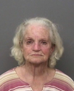 Betty Frances Sanders is seen in this booking photo provided by the Shasta County Sheriff's Office. 