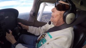 Beverly Beesemyer's dream of flying a plane came true recently when she flew with KTLA reporter Christina Pascucci. (Credit: KTLA)