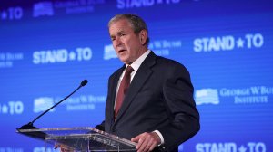 Former President George W. Bush speaks during a conference at the U.S. Chamber of Commerce June 23, 2017 in Washington, DC. (Credit: Alex Wong/Getty Images)