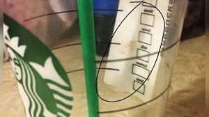 A photo provided to KTLA by the Vice's attorney shows one of the cups purchased at the San Bernardino Starbucks in February 2016.