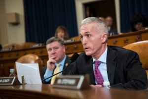 Rep. Trey Gowdy (R-SC) questions witnesses during a House Permanent Select Committee on Intelligence hearing concerning Russian meddling in the 2016 United States election, on Capitol Hill, March 20, 2017, in Washington, D.C. (Credit: Drew Angerer/Getty Images)