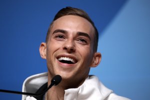 U.S. figure skater Adam Rippon speaks during a press conference on Feb. 13, 2018, in Pyeongchang-gun, South Korea. (Credit: Chris Graythen / Getty Images)