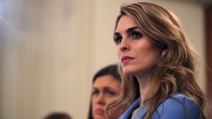 White House Communications Director Hope Hicks attends a listening session hosted by U.S. President Donald Trump with student survivors of school shootings, their parents and teachers in the State Dining Room at the White House Feb. 21, 2018, in Washington, D.C. (Credit: Chip Somodevilla/Getty Images)