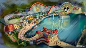 A rendering of the Incredicoaster. (Credit: Disney-Pixar)