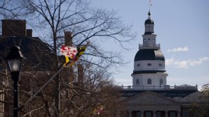 The Maryland State Capitol Building is seen in Annapolis on Nov. 23, 2007. (Credit: JIM WATSON/AFP/Getty Images)