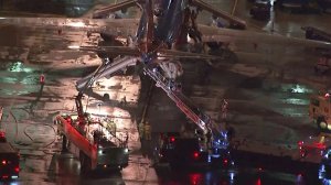 The plane carrying Southwest Airlines flight #2123 had a fire break out before takeoff at John Wayne Airport in Santa Ana on Feb. 12, 2018. (Credit: KTLA)