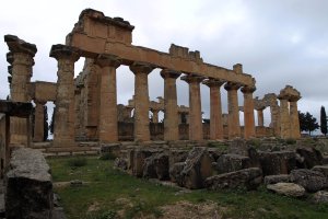 A general view taken on April 7, 2015 shows ruins at the archaeological site of the ancient Greek city of Cyrene, a colony of the Greeks of Thera (Santorini) and a principal city in the Hellenic world founded in 630 BC, located in the suburbs of the Libyan eastern town of Shahat, east of Benghazi. (Credit: ABDULLAH DOMA/AFP/Getty Images)