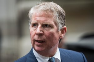 Manhattan District Attorney Cyrus Vance holds a press conference during a global cyber security symposium at the Federal Reserve Bank of New York on Nov. 18, 2015 in New York City. (Credit: Andrew Burton/Getty Images)