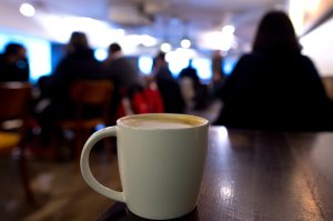 A venti sized caramel latte from Starbucks is shown in a file photo. (Credit: Ben Pruchnie/Getty Images)