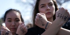 Students participate in a protest against gun violence Feb. 21, 2018, on Capitol Hill in Washington, D.C. (Credit: Alex Wong/Getty Images)