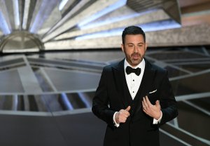 Comedian Jimmy Kimmel delivers a speech during the opening of the 90th Annual Academy Awards show on March 4, 2018, in Hollywood. (Credit: MARK RALSTON/AFP/Getty Images)