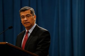 California Attorney General Xavier Becerra speaks during a press conference at the California State Capitol on March 7, 2018 in Sacramento, California. (Credit: Stephen Lam/Getty Images)