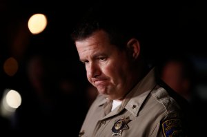 Chris Childs, assistant chief of the California Highway Patrol, speaks at a press conference after an active shooter turned hostage situation at the Veterans Home of California in Yountville on March 9, 2018. (Credit: Stephen Lam / Getty Images)