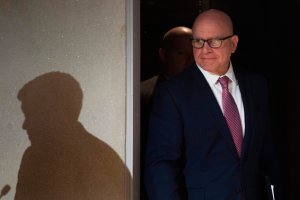 White House National Security Adviser H.R. McMaster arrives to deliver the keynote remarks during a discussion on Syria in Washington, D.C, on March 15, 2018. (Credit: Jim Watson/AFP/Getty Images)