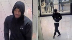 Two attempted robbery suspects are seen in surveillance images provided by Glendale police on March 12, 2018.