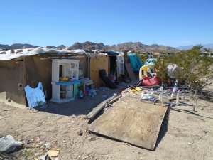 San Bernardino County sheriff's officials released this image of a plywood box three children were allegedly forced in to live on a property near Joshua Tree on March 1, 2018.