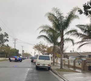 Fontana police shared this photo from the scene of a police shooting on March 10, 2018.