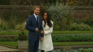 Prince Harry and Meghan Markle seen here in 2017 annoucing their engagement. (Credit: CNN)