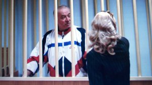 Sergei Skripal is pictured in a Moscow courtroom in 2006. (Credit: Misha Japaridze / AP)