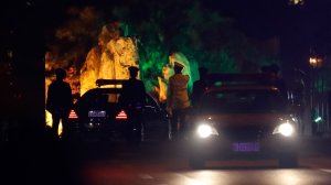 A convoy is seen at a Beijing guesthouse where North Korean leaders have previously stayed. (Credit: Ng Han / AP via CNN)
