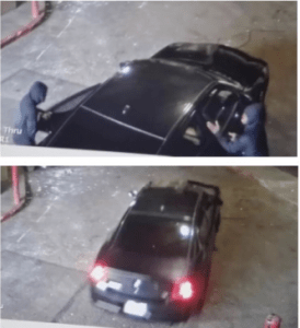 A vehicle involved in an attempted robbery is seen in surveillance images provided by Glendale police on March 12, 2018.