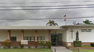 Junipero Serra High School in Gardena is seen in this image from Google Maps. 