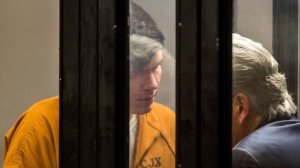 Samuel Woodward speaks to his attorney, Edward Munoz, during his February arraignment.  (Credit: Allen J. Schaben / Los Angeles Times)