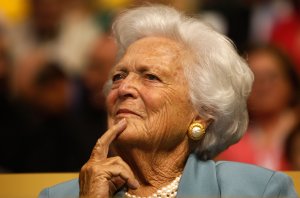 Former first lady Barbara Bush attends day two of the Republican National Convention in St. Paul, Minnesota, on Sept. 2, 2008. (Credit: Scott Olson / Getty Images)