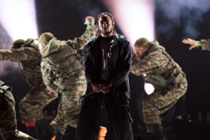 Recording artist Kendrick Lamar performs onstage during the 60th Annual GRAMMY Awards at Madison Square Garden on Jan. 28, 2018. (Credit: Kevin Winter/Getty Images for NARAS)