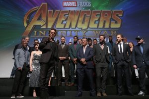 Actor Robert Downey Jr. and cast and crew of "Avengers: Infinity War" attend the Los Angeles premiere for the film on April 23, 2018. (Credit: Jesse Grant/Getty Images for Disney)