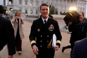 Veterans Affairs Secretary Nominee Dr. Ronny Jackson departs the U.S. Capitol on April 25, 2018. (Credit: Aaron P. Bernstein/Getty Images)