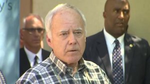 Bruce Harrington speaks at a news conference in Sacramento about the arrest of the man accused of killing his brother and sister-in-law, along with 10 other people and 51 rapes, on April 25, 2018. (Credit: KTXL)