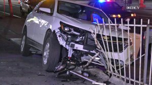 Authorities investigate a crash that left multiple pedestrians injured in downtown Los Angeles on April 23, 2018. (Credit: OnScene.TV)