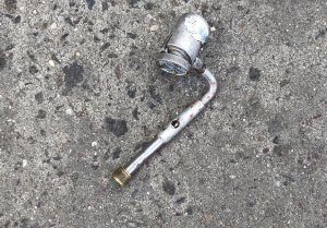 NYPD released this photo of the pipe found at the scene.
