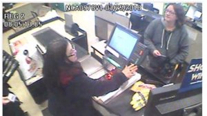 Jennifer Hart shops at a Safeway in Fort Bragg, California the day before her family's SUV plunged off a cliff. (Credit: CHP via CNN)