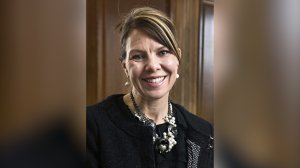 Jennifer Riordan, a well-known leader in New Mexico and big-hearted altruist, died Tuesday when a Southwest Airlines jet engine failed midair and its debris blew up a window. (Credit: AP via CNN Wire)