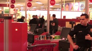 Police investigate the scene at a target store where an ATM was burglarized in Orange County on April 24, 2018. (Credit: OC Hawk)