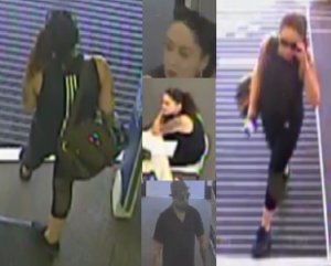 A man and a woman burglary suspect are shown in a photo released by the El Segundo Police Department on May 3, 2018.