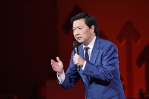 Actor Ken Jeong speaks onstage during Stand Up To Cancer's New York Standing Room Only on April 9, 2016 in New York City. (Credit: Mike Coppola/Getty Images for EIF)
