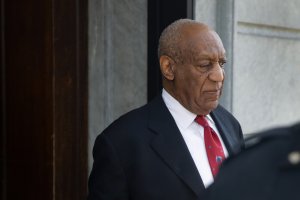 Actor and comedian Bill Cosby comes out of the Courthouse after the verdict in the retrial of his sexual assault case at the Montgomery County Courthouse in Norristown, Pennsylvania on April 26, 2018. (Credit: DOMINICK REUTER/AFP/Getty Images)