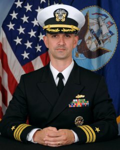 Navy Cmdr. Alfredo Sanchez is seen in his U.S. Navy portrait.
