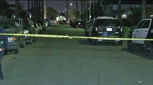 An investigation is underway Monday after a man died in police custody in South Los Angeles the day before. (Credit: KTLA)
