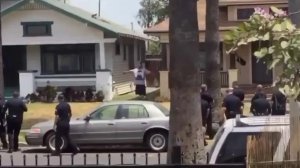 Part of the encounter between the man and LAPD was caught on cellphone video.