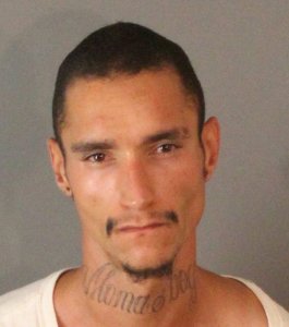 Aaron Allen Aubrey, 24, is seen in a booking photo released June 21, 2018, by the Riverside Police Department.