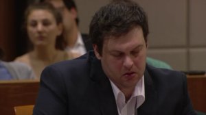 Blake Leibel is seen inside a courtroom in Del Aire on June 19, 2018. (Credit: KTLA)