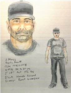 The Yucaipa Police Department released a sketch on June 15, 2018, of a man wanted on suspicion of exposing himself in May to girls in Yucaipa and Beaumont.