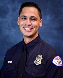 Long Beach firefighter Ernesto Torres is seen in a photo released on June 25, 2018, by the Long Beach Fire Department.